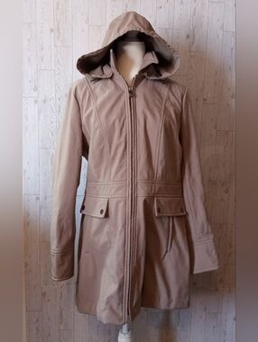 Covington Hooded Trench Coat - Taupe Women's size L